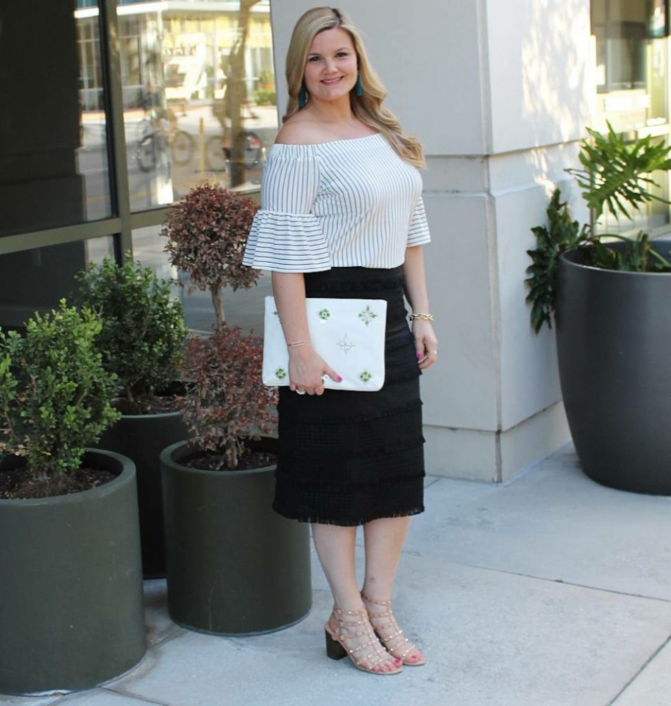 Off the Shoulder Top and Pencil Skirt Fabulously Overdressed