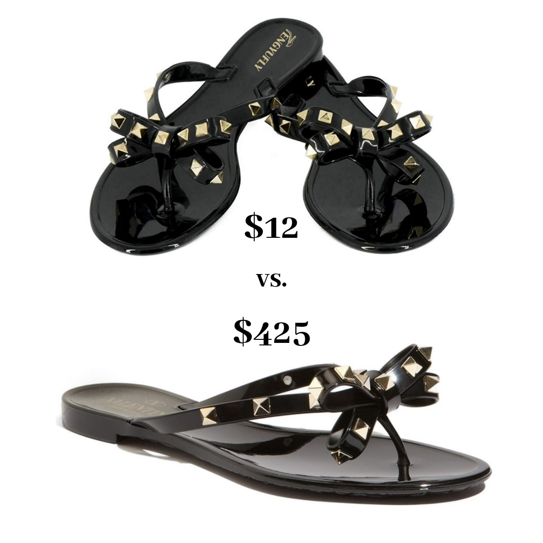 valentino flip flop dupes