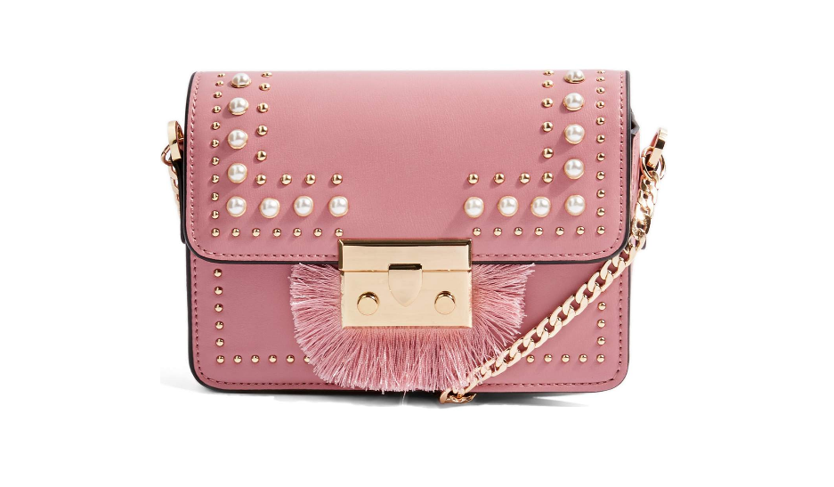 Recent Favorites featured by top Orlando life and style blog, Fabulously Overdressed: image of Topshop Rosie pearl crossbody bag