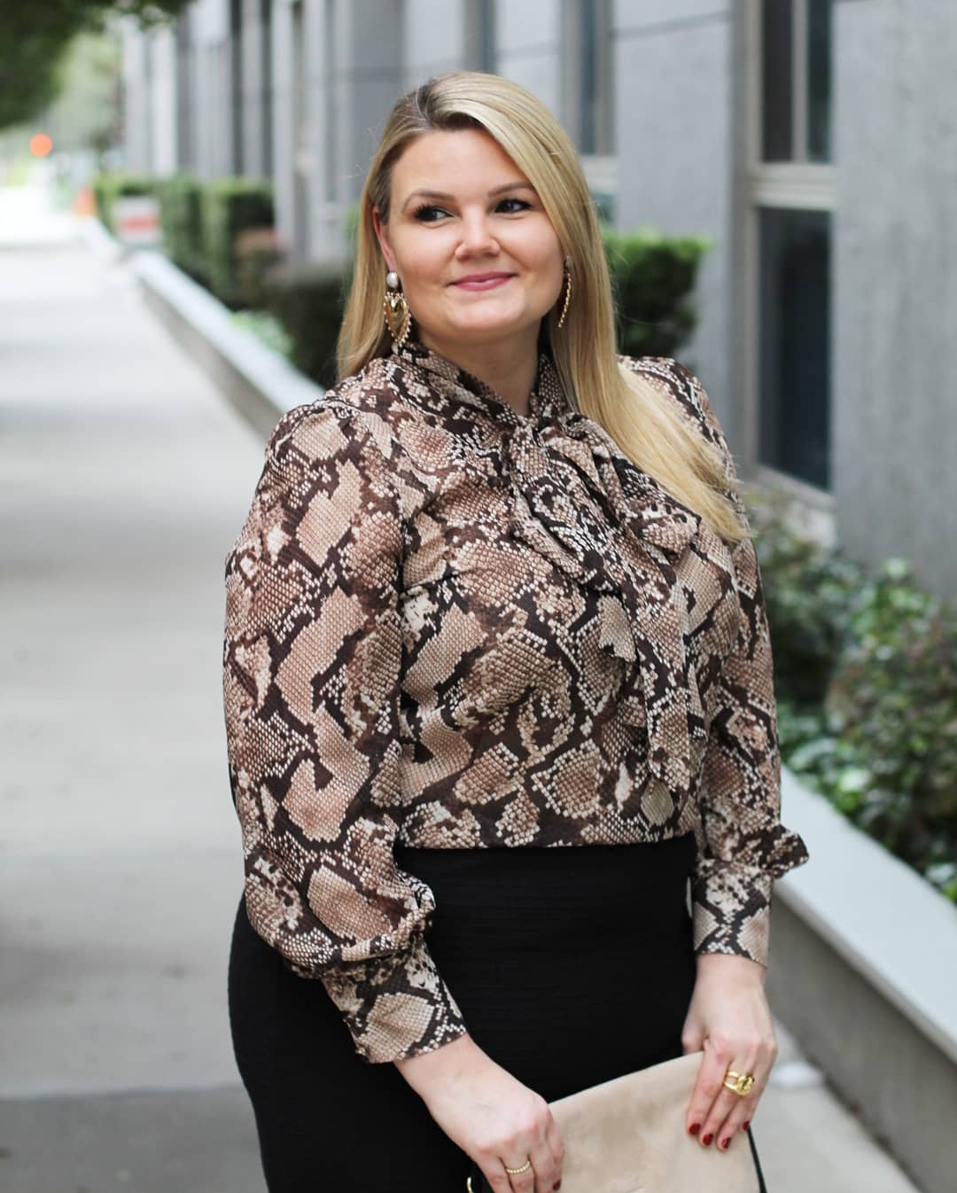 Snakeskin print blouse