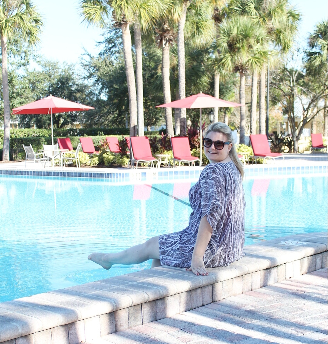 Splashing in the pool at the Wyndham Orlando Resort International Drive