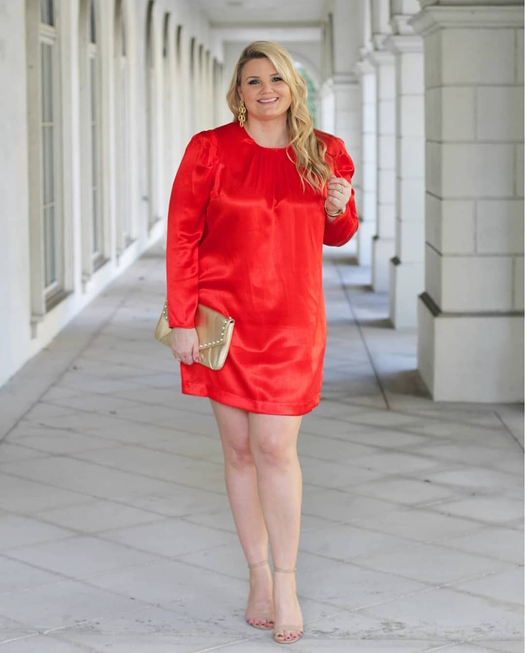 Valentine's Day outfit inspiration featured by Orlando fashion blog, Fabulously Overdressed: image of a woman wearing red dress