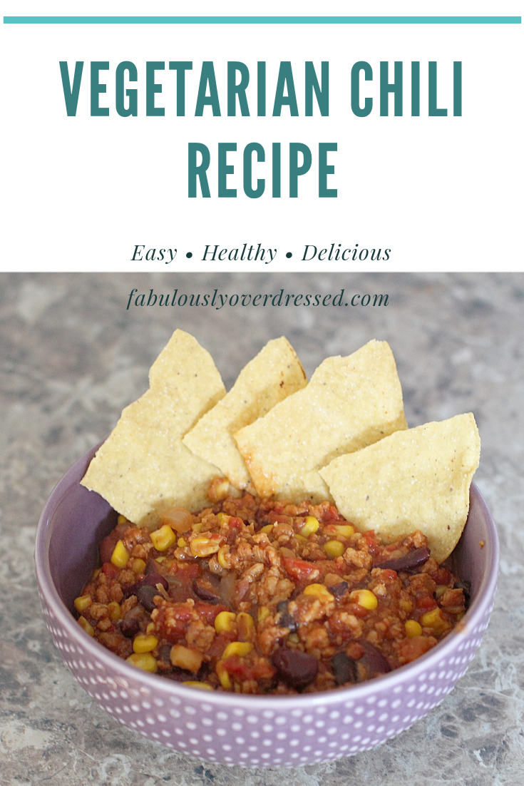 Orlando blogger Emily of Fabulously Overdressed shares her healthy, easy vegetarian chili recipe!