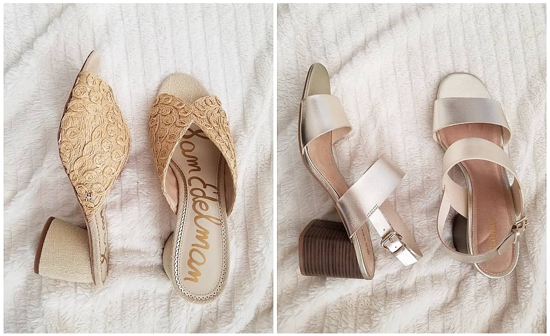 Orlando blogger Emily of Fabulously Overdressed shares her new closet items, including these Block Heeled Neutral Summer Shoes