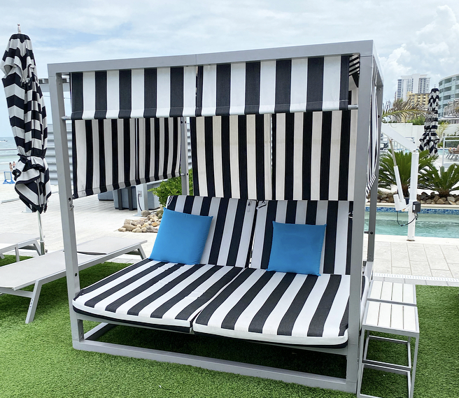 Pool cabana at the Hard Rock Hotel Daytona Beach Fabulously Overdressed