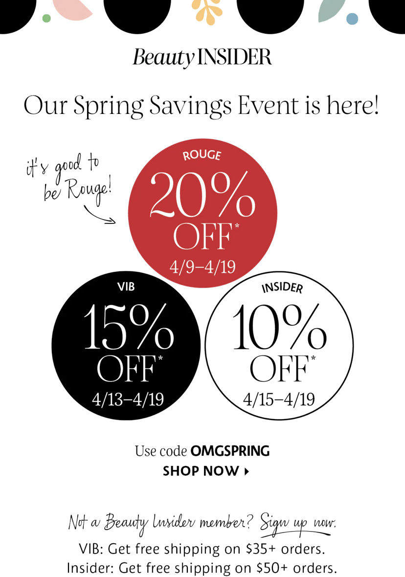 Sephora Spring VIB Sale! Fabulously Overdressed