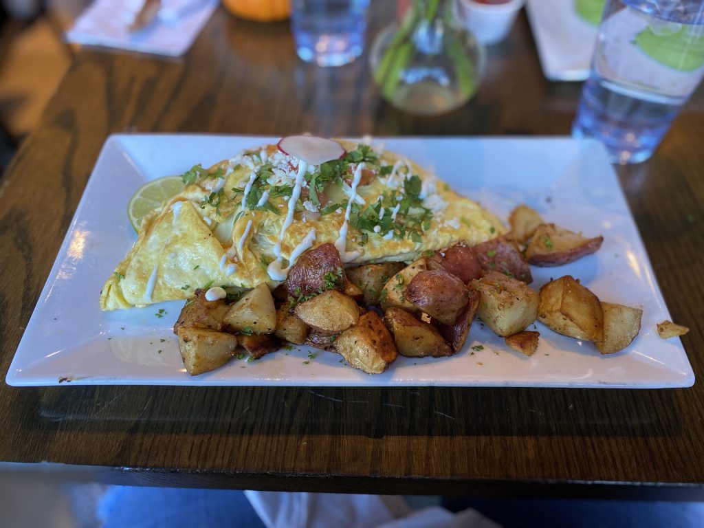 Mexican Street Corn Omelette at Cafe Luna in Cambridge MA